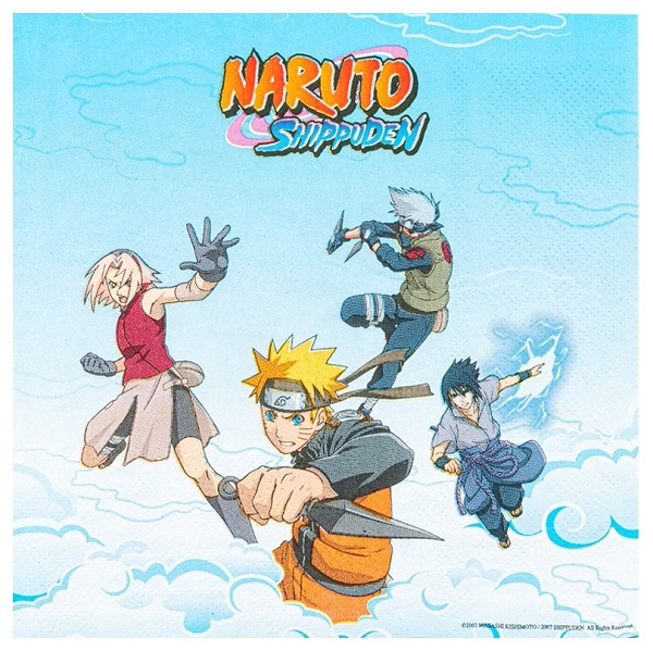 Servítky papierové Naruto Shippuden 33 x 33 cm 20 ks