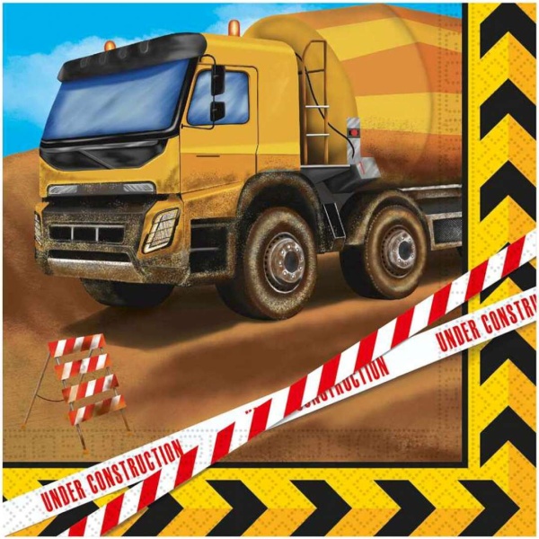 Servtky papierov Stavebn prty 33 x 33 cm 20 ks