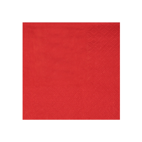 Servítky papierové červené 21 x 20 cm 25 ks