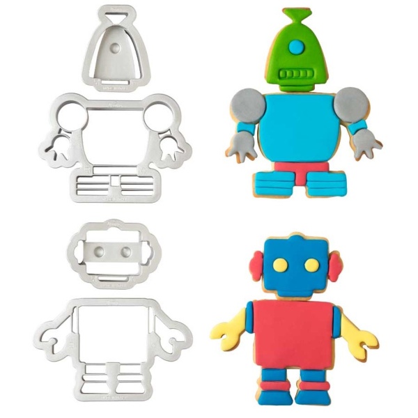 Vykrajovačky plastové Roboti 4 ks