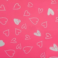 Baliaci papier ružové a biele srdcia 2 x 0,70 m