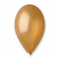 Balónik metalický zlatý 26 cm 100 ks