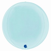 BALÓNIK fóliový 4D Guľa pastelovo modrá 29cm