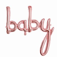 Balónik fóliový Baby ružové zlato