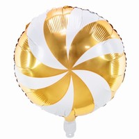 Balónik fóliový Bonbón zlatý 35 cm