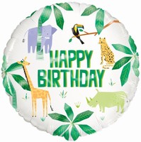 BALÓNIK fóliový Happy Birthday Safari 46cm
