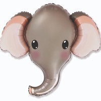 BALÓNIK fóliový Hlava slona šedá 81 x 99 cm