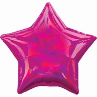 BALÓNIK fóliový Hviezda holografická Iridescent magenta 48cm