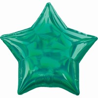 BALÓNIK fóliový Hviezda holografická Iridescent zelená 48cm