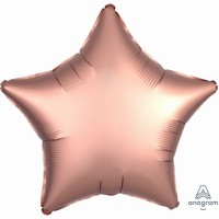 BALÓNEK fóliový Hvězda růžovoměděná 43cm