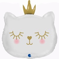Balónik fóliový Mačacia princezná biela 66 cm