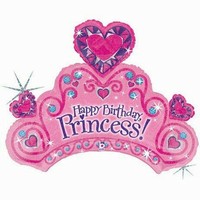 BALÓNEK fóliový Korunka Princess růžová 86cm