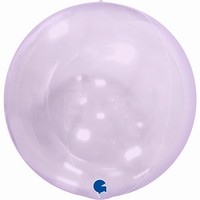 Balónik fóliový Guľa transparentná lila 38 cm