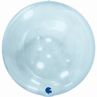 Balónik fóliový Guľa transparentná svetlo modrá 38 cm