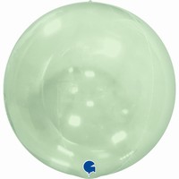 Balónik fóliový Guľa transparentná svetlo zelená 38 cm