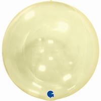 Balónik fóliový Guľa transparentná žltá 38 cm