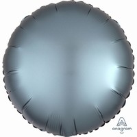 BALÓNIK fóliový Kruh saténový oceľovo modrý 43cm