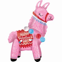 BALÓNEK fóliový Lama Happy Valentines day 45x55cm