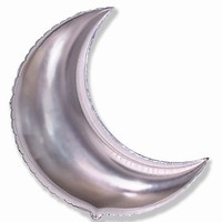 BALÓNEK fóliový Měsíc stříbrný