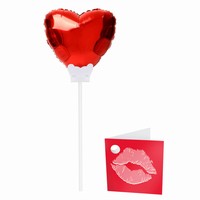 Balónik fóliový Mini Srdce červené 15 cm