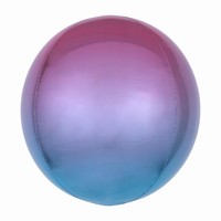 BALÓNEK fóliový ORBZ koule Ombré fialovo-modrá 40cm