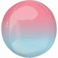 BALÓNEK fóliový ORBZ koule Ombré růžovo-modrá