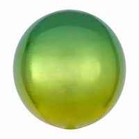 BALÓNEK fóliový ORBZ koule Ombré žluto-zelená 40cm