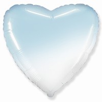 BALÓNIK fóliový Srdce Jumbo bielo-modré
