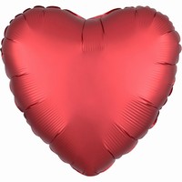BALÓNEK fóliový Srdce Sangria 43cm