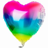BALÓNIK fóliový Srdce Yummy Gummy Rainbow 45cm