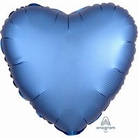 BALÓNEK fóliový Srdce azurové 43cm