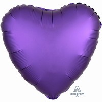 BALÓNEK fóliový Srdce fialové 43cm