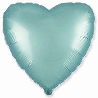 Balónik fóliový Srdce saténové svetlo modré 46cm
