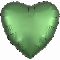 BALÓNEK fóliový Srdce smaragdové 43cm