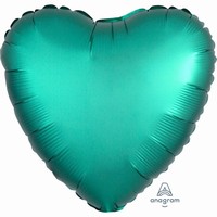 BALÓNEK fóliový Srdce zelené Jade 43cm