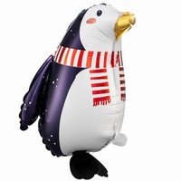 BALÓNIK fóliový vianočný tučniak 29 x 42 cm