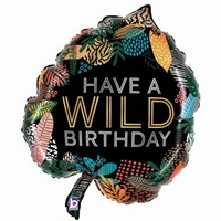 Balónik fóliový Wild Birthday List 76 cm