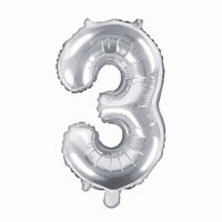 BALNEK fliov "3" holografick stbrn 35cm