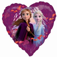 BALÓNEK fóliový  Frozen 2 Anna a Elsa v srdíčku