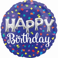 BALNIK fliov farebn konfety Happy Birthday