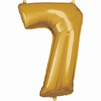 Balónik fóliový číslica 7 zlatá 58 x 88 cm