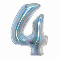 BALNIK fliov slo 4 holografick strieborn 76cm