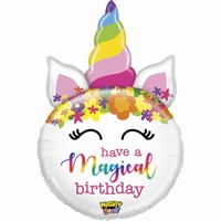 BALNIK fliov hlava jednoroca Magical Birthday, 83 cm