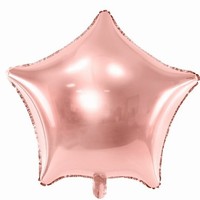 Balónik fóliový hviezda ružové zlato