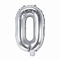 Balónik fóliový mini písmeno O strieborné 35 cm