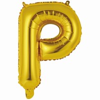 BALNEK fliov mini psmeno P zlat 34cm