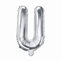 Balónik fóliový mini písmeno U strieborné 35 cm