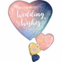 BALÓNIK fóliový multi srdce Wedding wishes