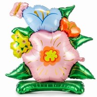 Balónik fóliový samostatne stojaci Kvety 86 x 80,5 cm