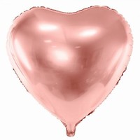 Balónik fóliový srdce ružové zlato 61cm 1ks